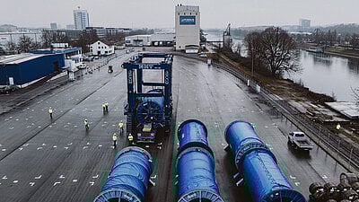 Rhenus Reinforces Global Leadership in Renewable Energy Project Logistics  From 2024-2025, Rhenus was responsible for the cable drum logistics within the German corridor project.