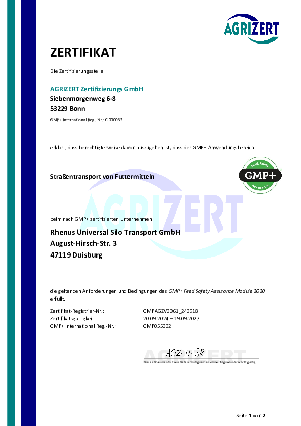 GMP+ – GMP+ Feed Certification Scheme