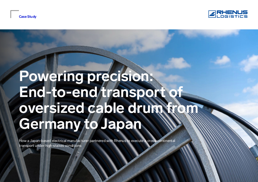 Rhenus Project Logistics Case Study - Oversized Cable Drum