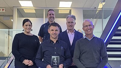 Rhenus Logistics wins SAPOA Property Development Award for Industrial Development of the Year  Laurice Burrell - General Manager Rhenus Air & Ocean Johannesburg, Craig Wittstock - Project Manager at Improvon (Holding Trophy), Graham Oates – Director Rhenus Africa / Middle East of Warehousing and National Distribution, Dirk Goedhart - Managing Director Rhenus Africa / Middle East, Cobus Bornman - Fleet and Facility Manager Rhenus South Africa (At the back).